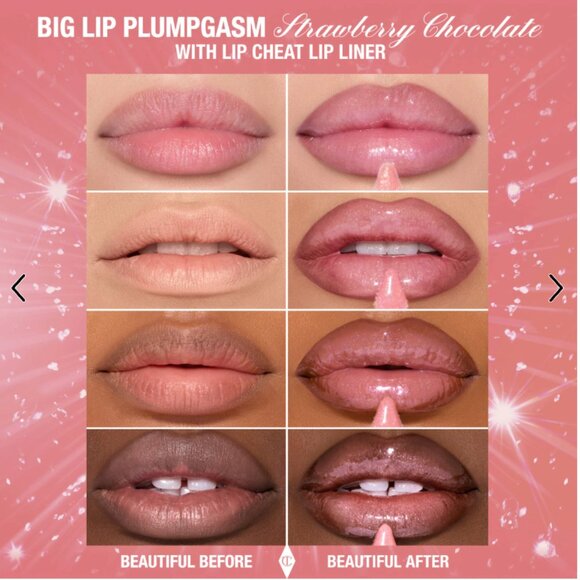 CHARLOTTE  TILBURY | Big Lip Plumpgasm Plumping Lip Gloss | Strawberry Chocolate - Picture 3 of 4